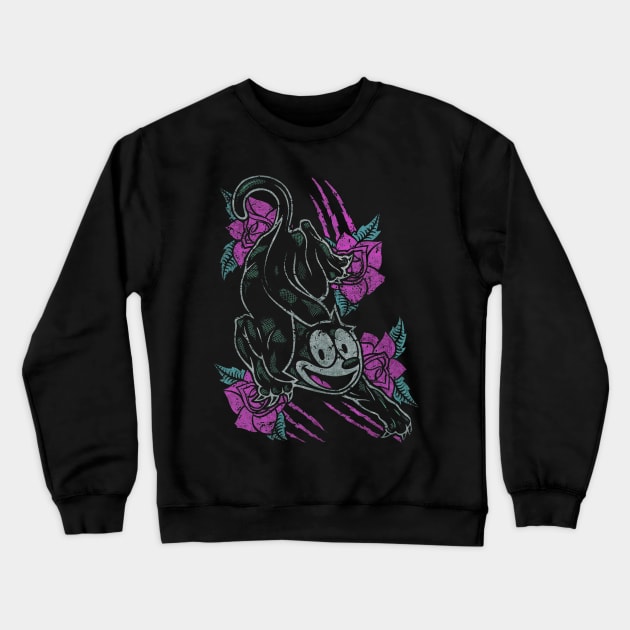 ON THE PROWL (PURPLE BLUE) Crewneck Sweatshirt by joeyjamesartworx